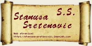 Stanuša Sretenović vizit kartica
